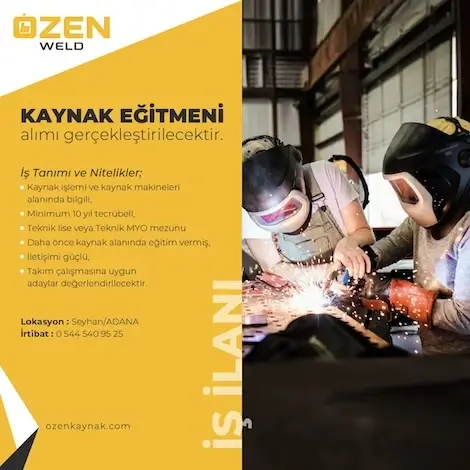 Özen Kaynak personel alımı gerçekleştiriyor.